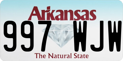 AR license plate 997WJW