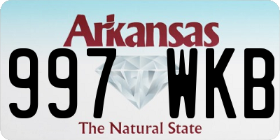 AR license plate 997WKB