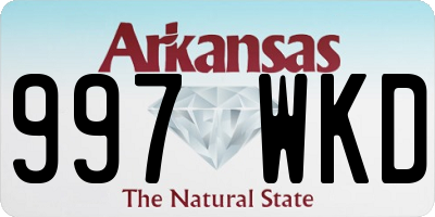 AR license plate 997WKD