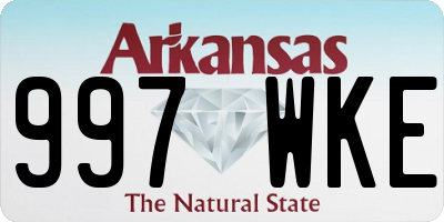 AR license plate 997WKE