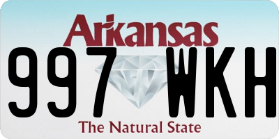 AR license plate 997WKH