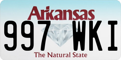 AR license plate 997WKI