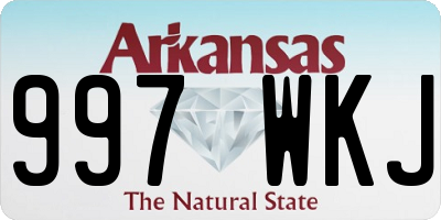 AR license plate 997WKJ