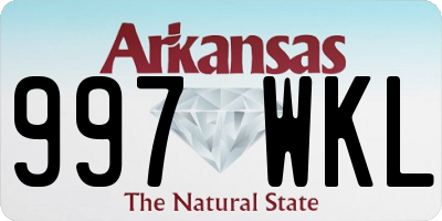 AR license plate 997WKL