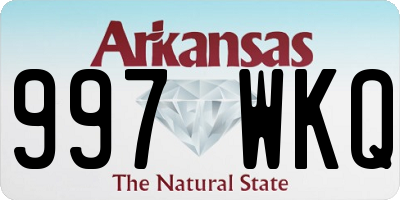 AR license plate 997WKQ