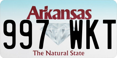 AR license plate 997WKT