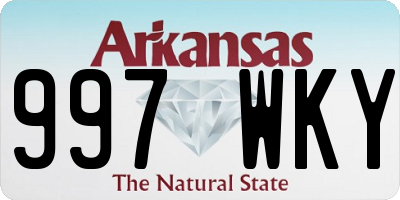 AR license plate 997WKY