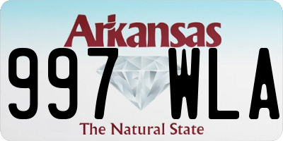 AR license plate 997WLA