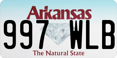AR license plate 997WLB