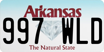 AR license plate 997WLD