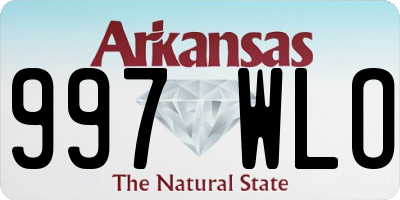 AR license plate 997WLO
