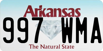 AR license plate 997WMA