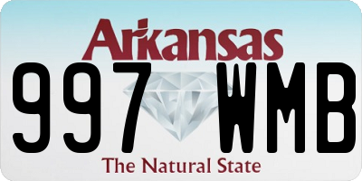 AR license plate 997WMB