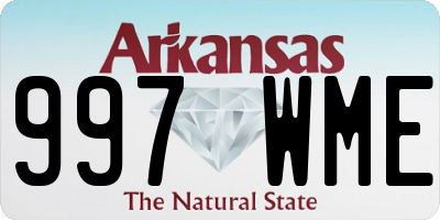 AR license plate 997WME