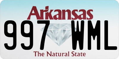 AR license plate 997WML
