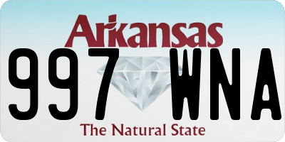 AR license plate 997WNA