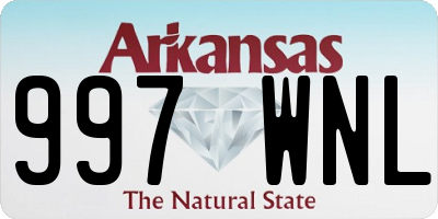 AR license plate 997WNL