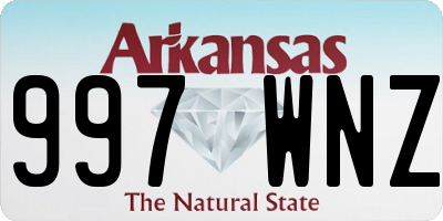 AR license plate 997WNZ