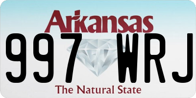 AR license plate 997WRJ