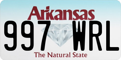 AR license plate 997WRL