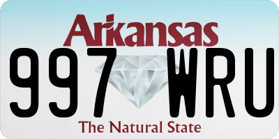 AR license plate 997WRU