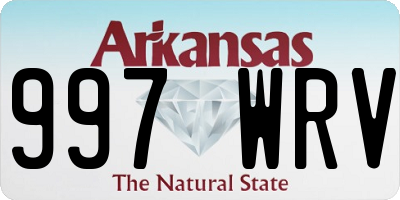 AR license plate 997WRV