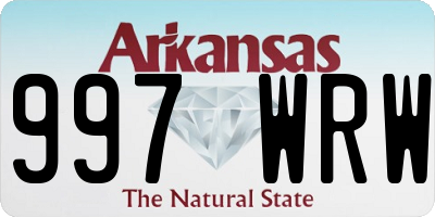 AR license plate 997WRW
