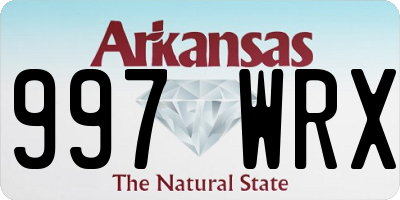 AR license plate 997WRX