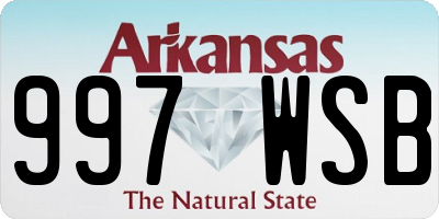 AR license plate 997WSB
