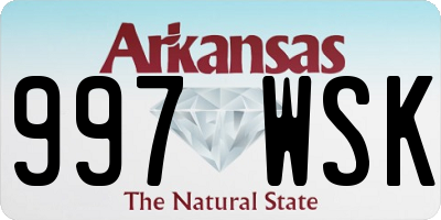 AR license plate 997WSK
