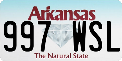 AR license plate 997WSL