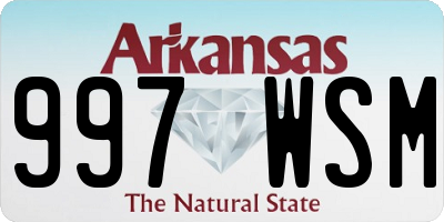AR license plate 997WSM