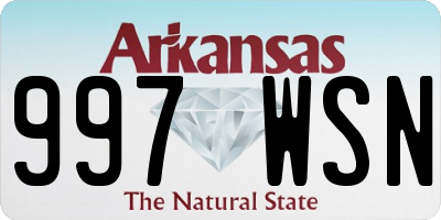 AR license plate 997WSN