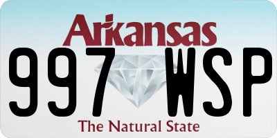 AR license plate 997WSP