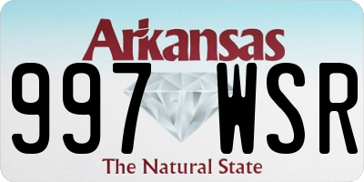AR license plate 997WSR