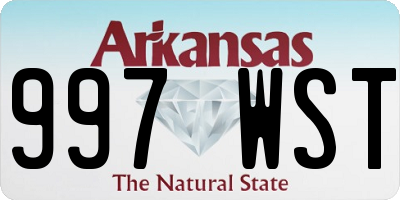 AR license plate 997WST