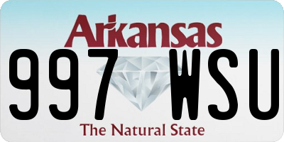 AR license plate 997WSU