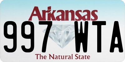 AR license plate 997WTA