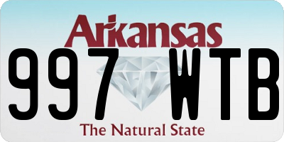 AR license plate 997WTB