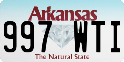 AR license plate 997WTI