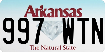 AR license plate 997WTN