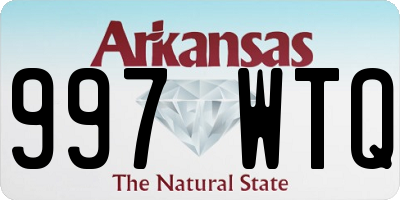 AR license plate 997WTQ