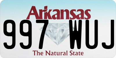 AR license plate 997WUJ