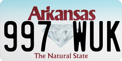 AR license plate 997WUK