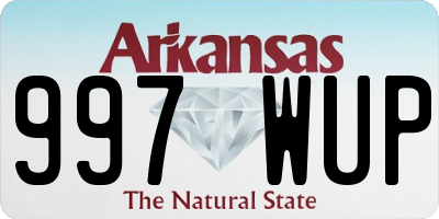 AR license plate 997WUP