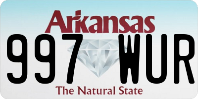 AR license plate 997WUR