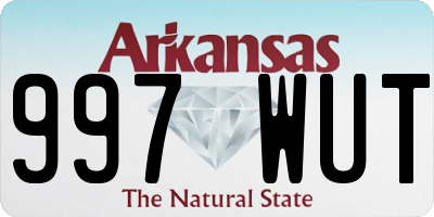 AR license plate 997WUT