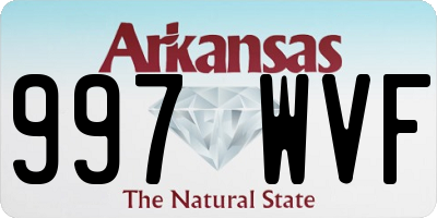 AR license plate 997WVF