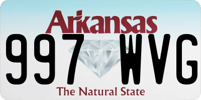 AR license plate 997WVG