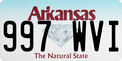 AR license plate 997WVI